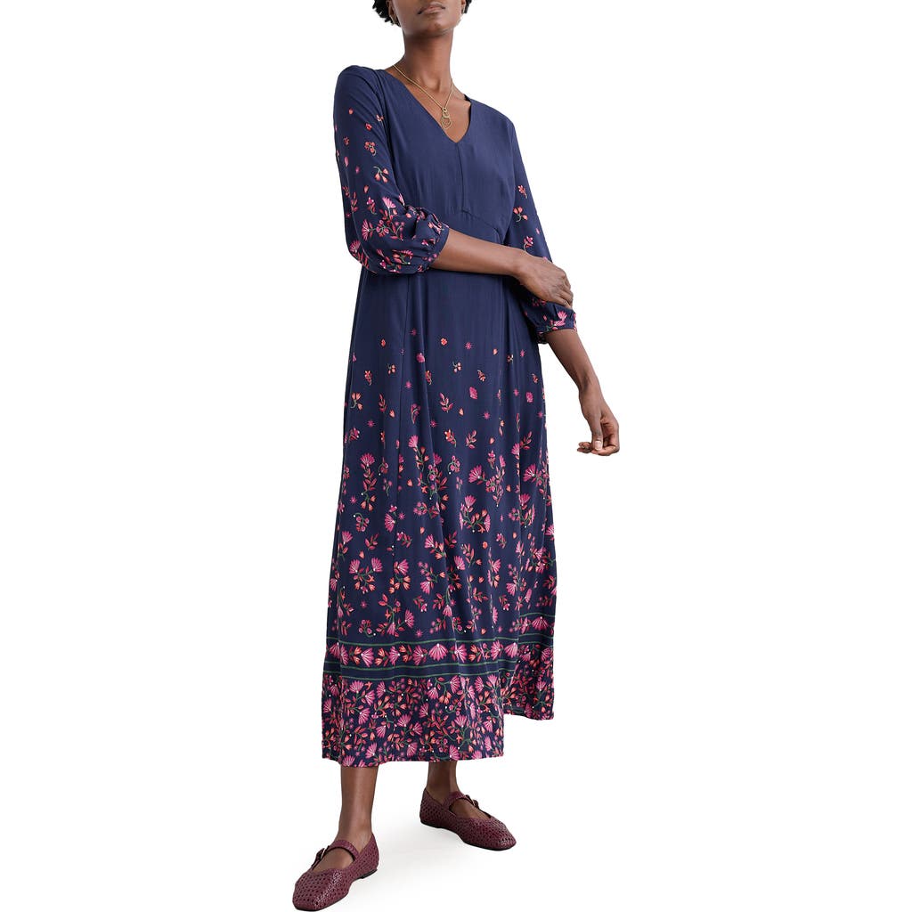 Seasalt Cornwall High Woods Printed Maxi Dress In Blue