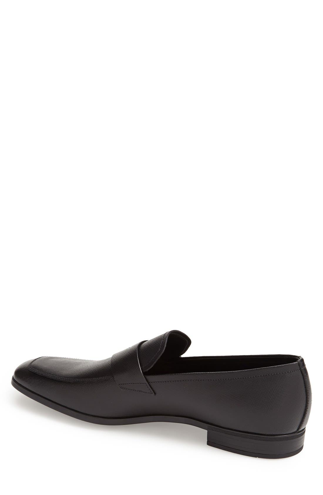 Prada Saffiano Leather Penny Loafer (Men) | Nordstrom