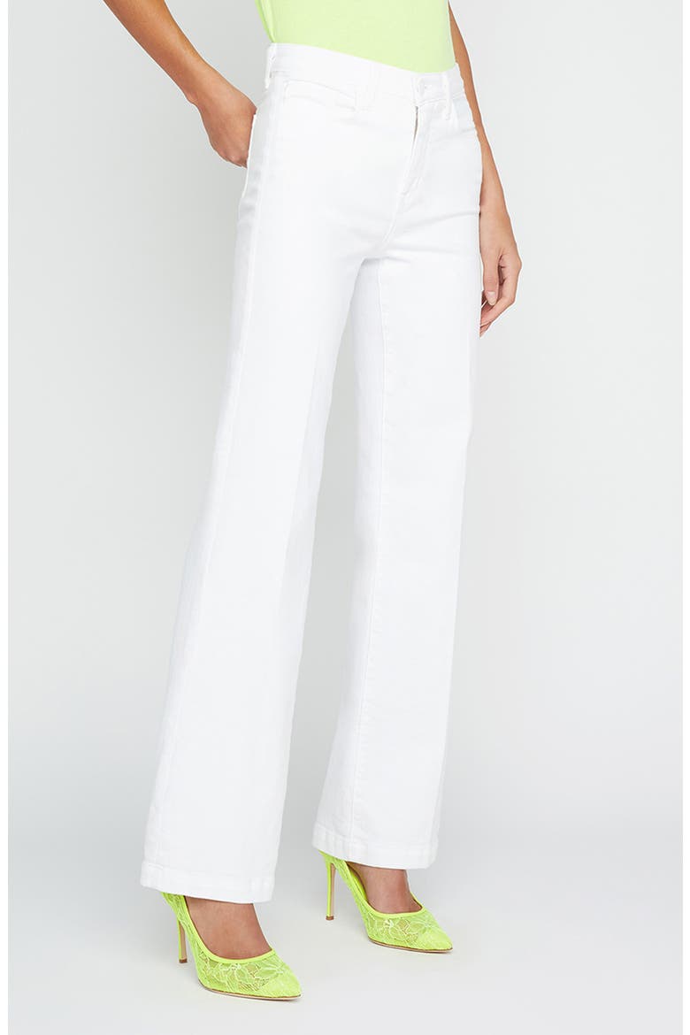 Scottie High Waist Wide Leg Jeans, Alternate, color, BLANC