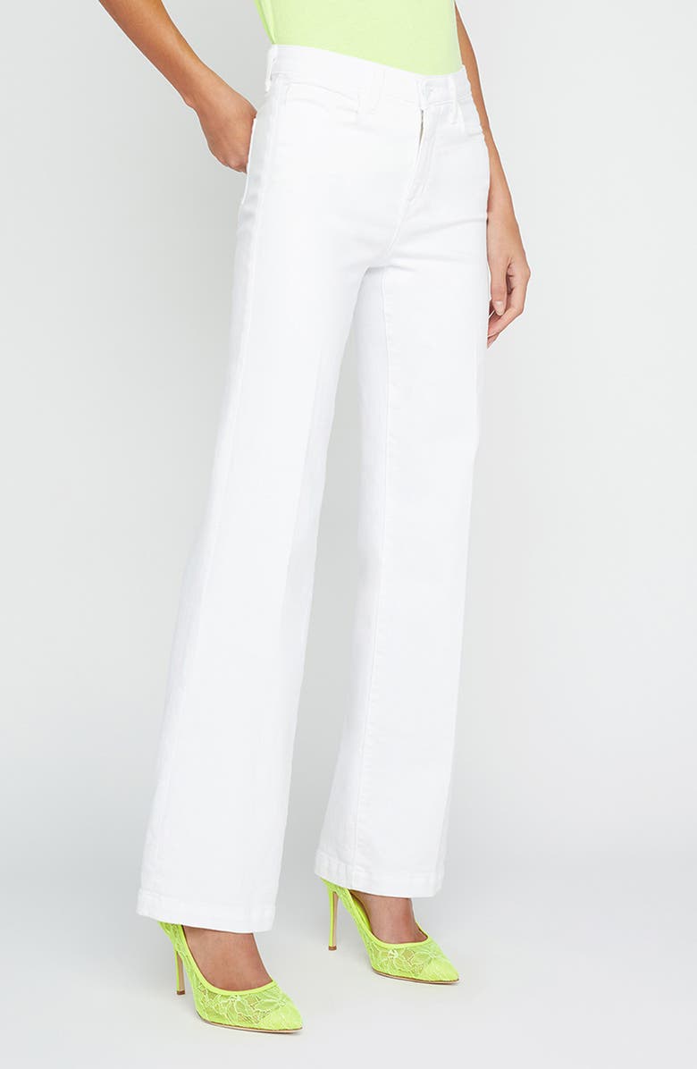 L'AGENCE Scottie High Waist Wide Leg Jeans, Alternate, color, Blanc