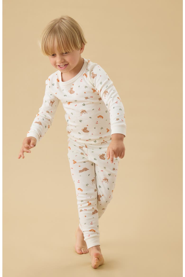 Print Pyjama Set, Alternate, color, Woodland Tofu