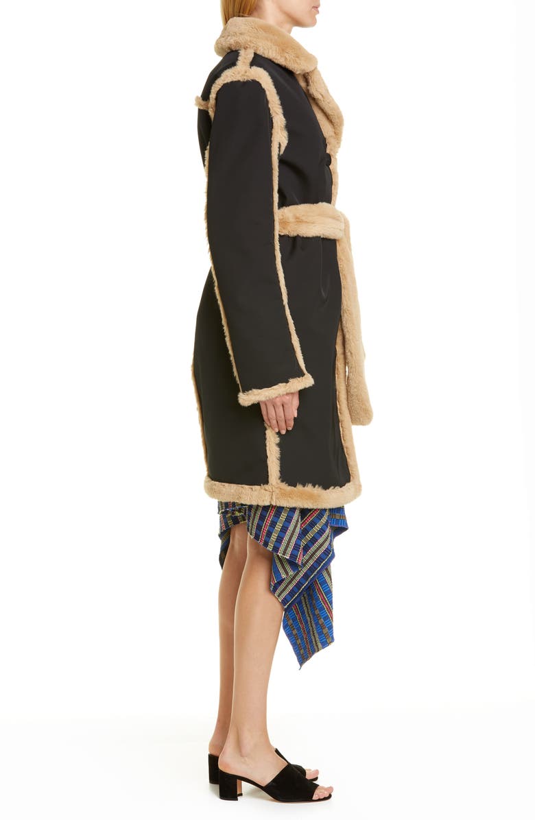 Opening Ceremony Reversible Faux Fur Coat, Alternate, color, 