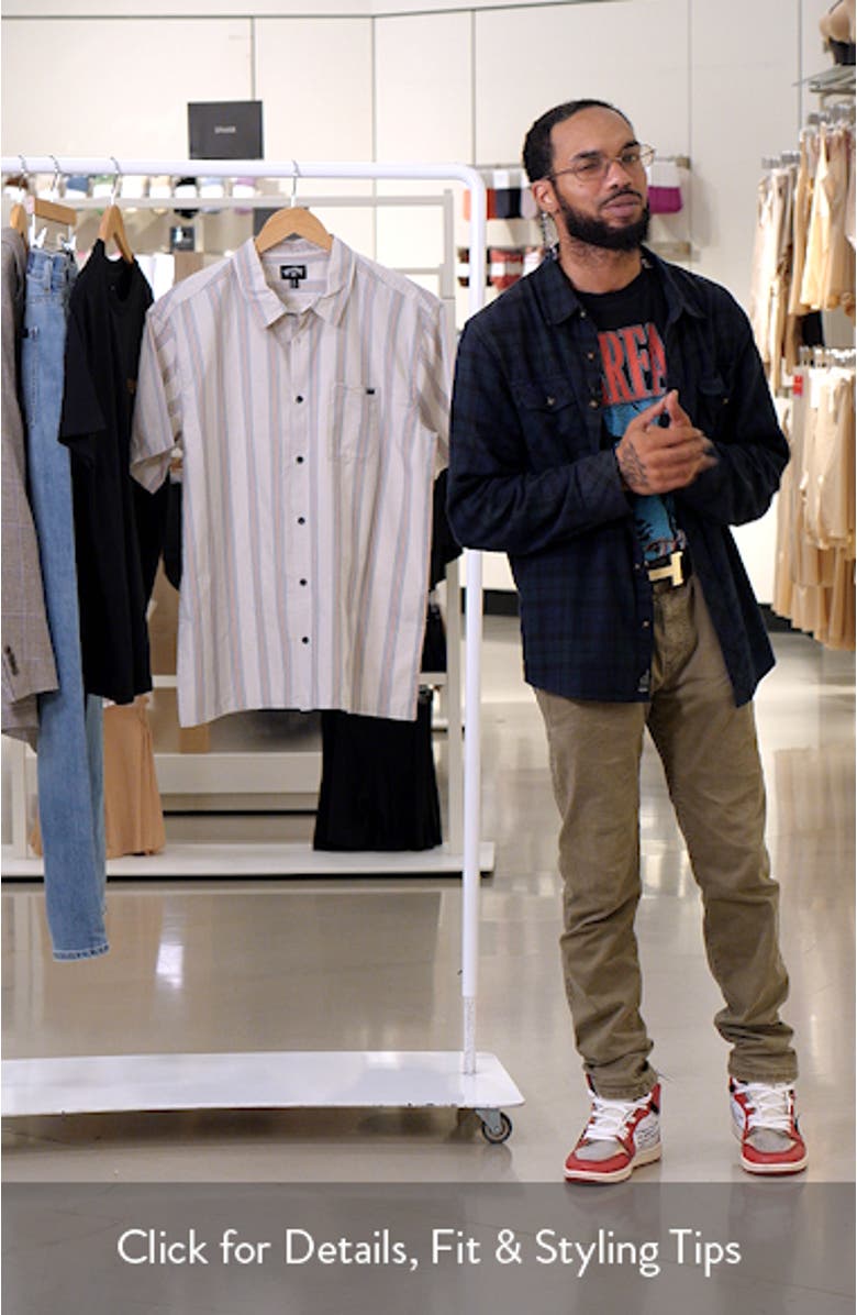 Sundays Jacquard Short Sleeve Button-Up Shirt, sales video thumbnail