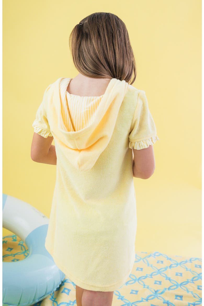 Kids' Banana Hooded Terry Cover-Up Dress, Alternate, color, YELLOW