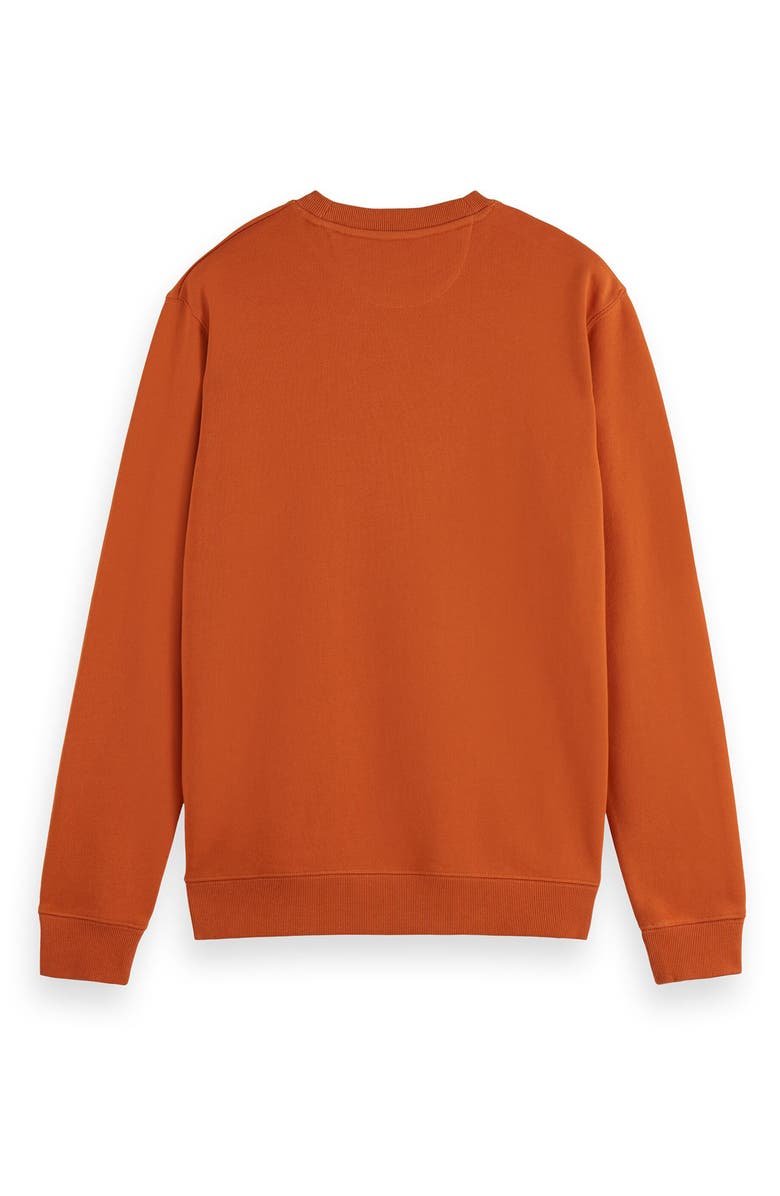 Scotch & Soda Seasonal Core Crewneck Sweatshirt, Alternate, color, Rust