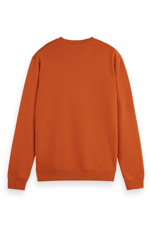 Scotch & Soda Seasonal Core Crewneck Sweatshirt In Brown