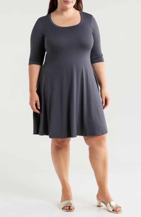Scoop Neck Jersey Dress