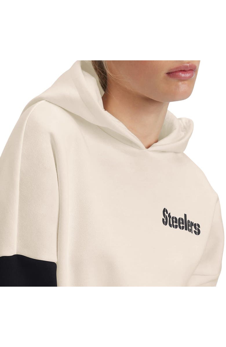 Tommy Hilfiger Women's Tommy Hilfiger Cream/Black Pittsburgh Steelers Harriet Pullover Hoodie, Alternate, color, 