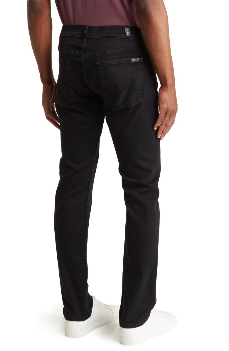 7 For All Mankind The Straight Comfort Luxe Jeans, Alternate, color, Black Onyx