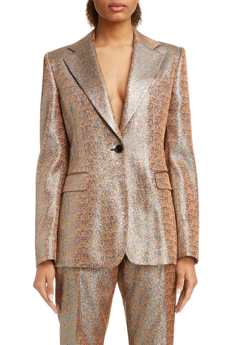 Barbilar Metallic Blazer, Main, color, CAM
