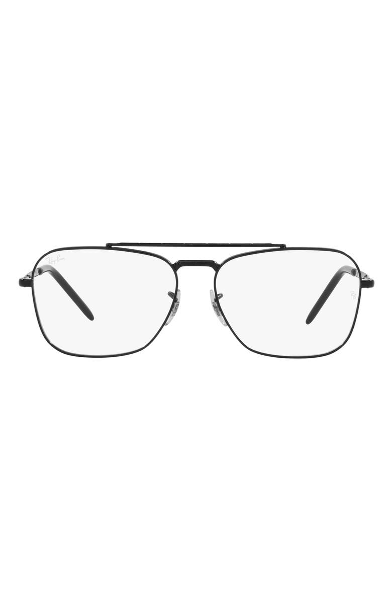 Ray-Ban New Caravan 58mm Square Optical Glasses, Main, color, Black