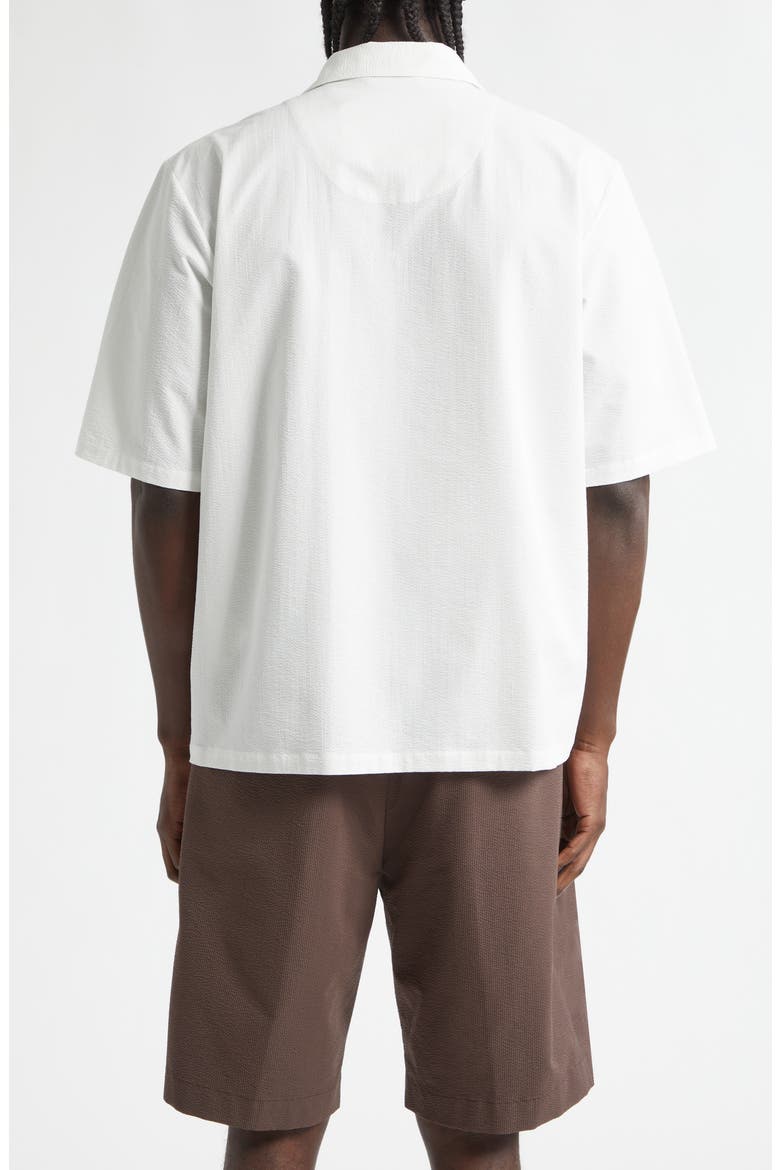 Seersucker Camp Shirt, Alternate, color, WHITE