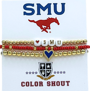 Color Shout SMU Love My College Bracelet Stack