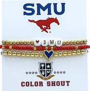 Color Shout SMU Love My College Bracelet Stack