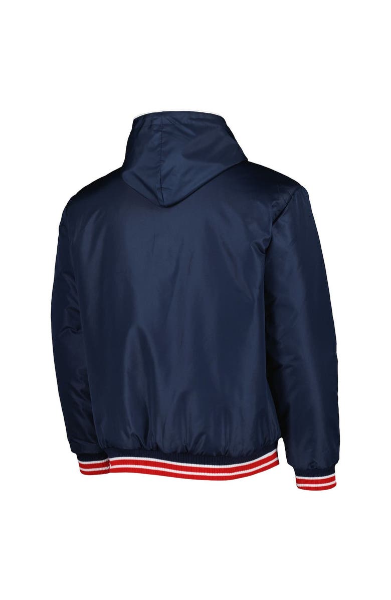 JH DESIGN Men's JH Design Navy Boston Red Sox Reversible Fleece Full-Snap Hoodie Jacket, Alternate, color, 