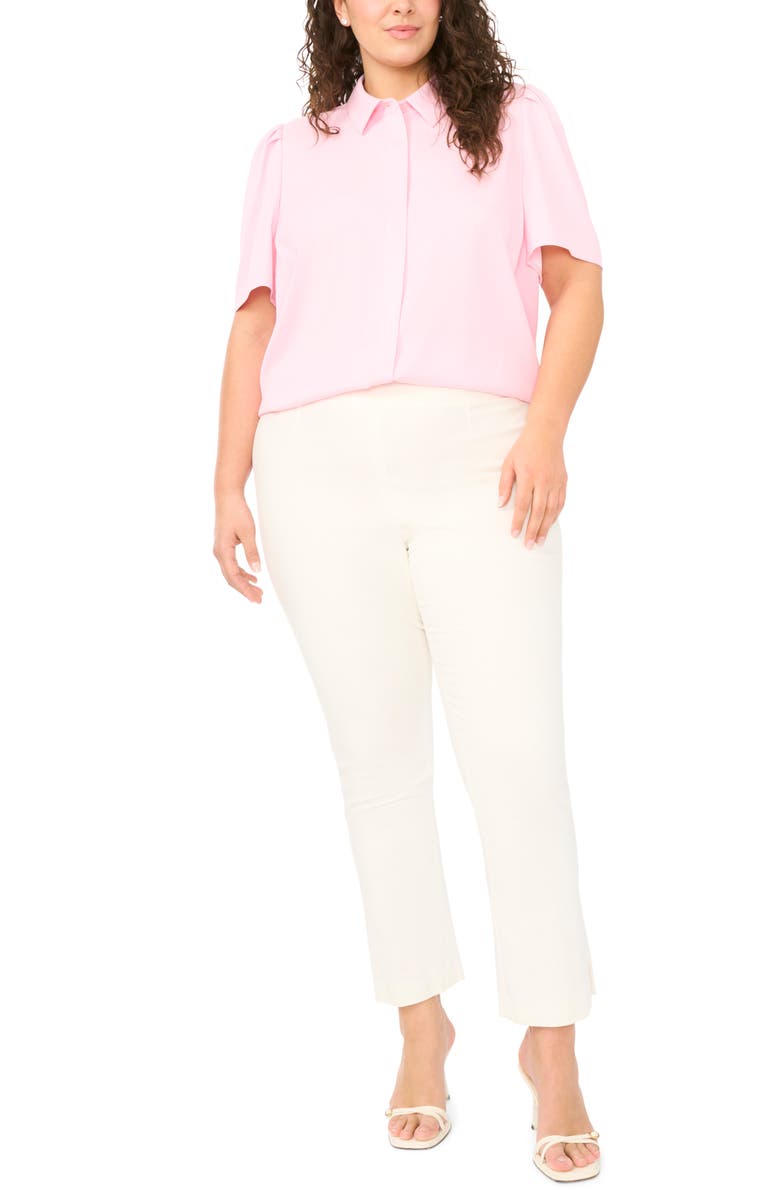 Halogen<sup>®</sup> Button-Up Puff Sleeve Top, Alternate, color, Ballerina