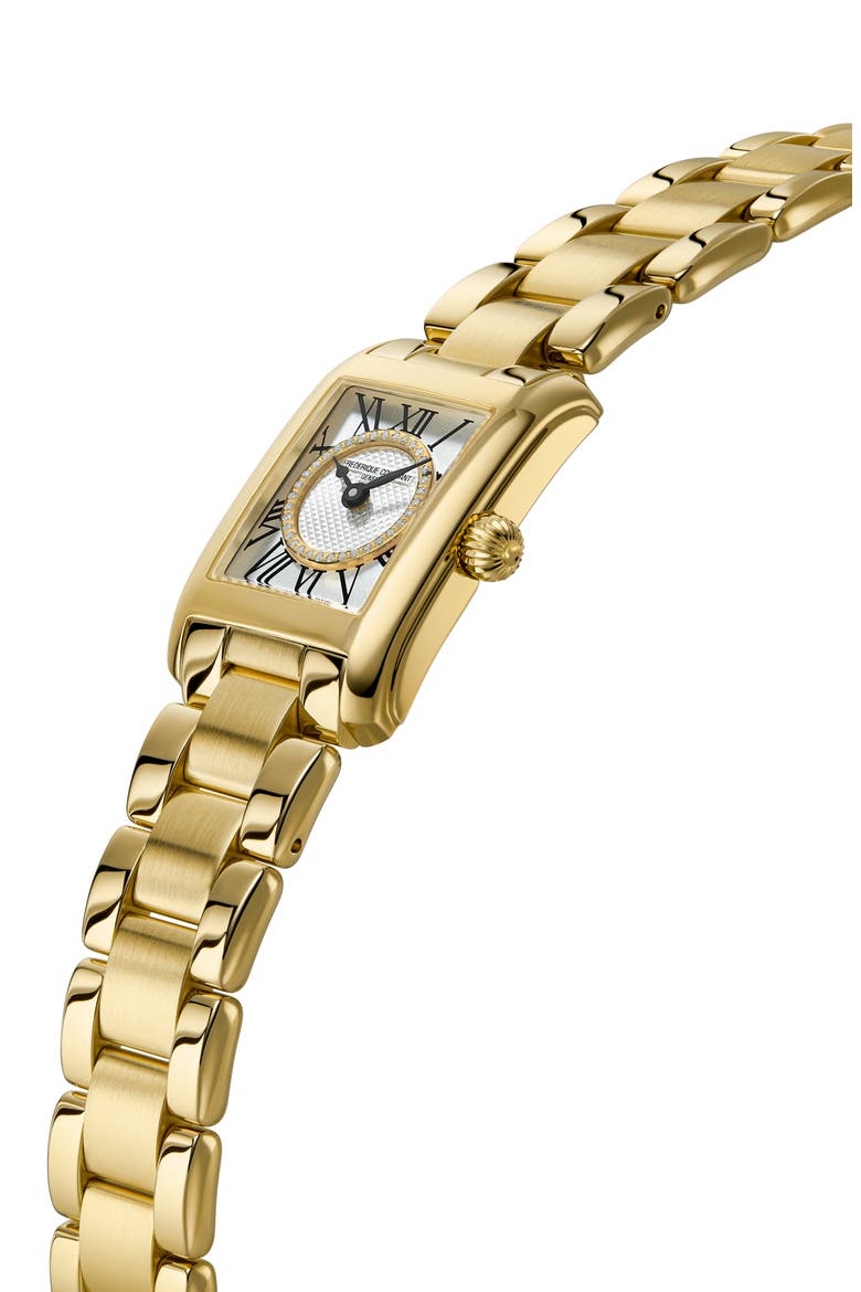 Carrée Diamond Dial Bracelet Watch, 23mm x 21mm, Alternate, color, GOLD-TONE