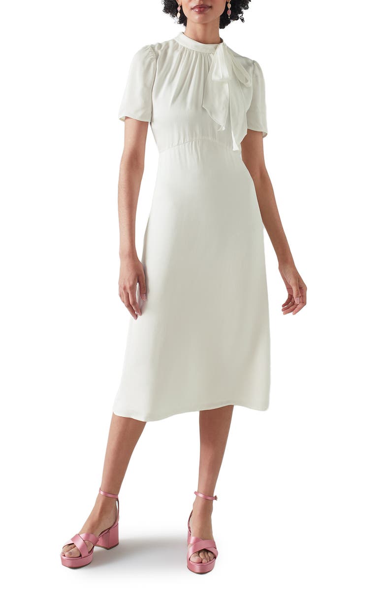 LK Bennett Kline Sheath Dress, Main, color, Ivory