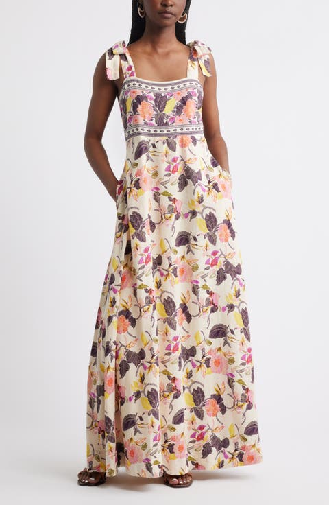 Linen Blend Maxi Sundress