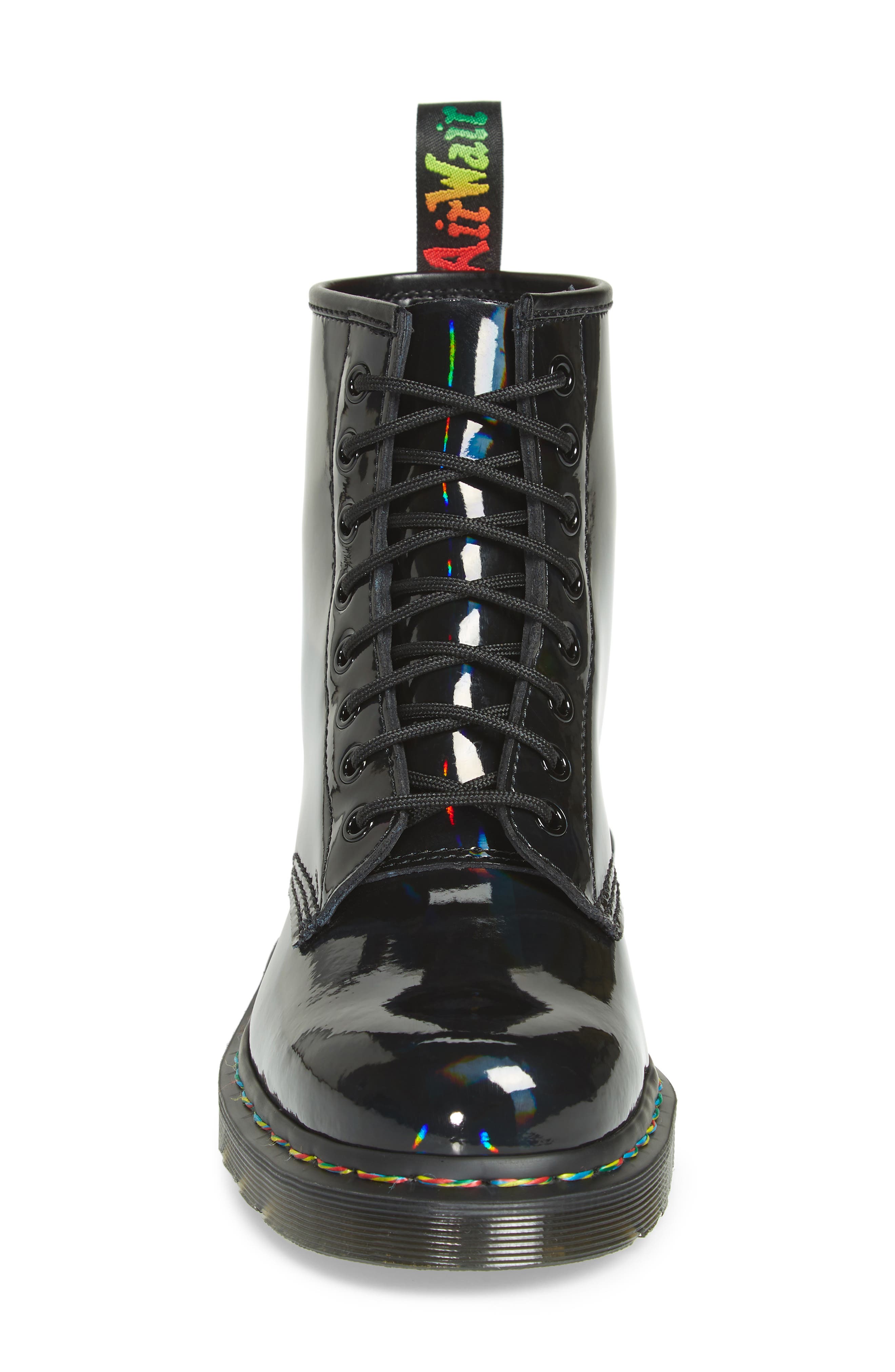 Dr. Martens 1460 Rainbow Patent Boot, Alternate, color, 