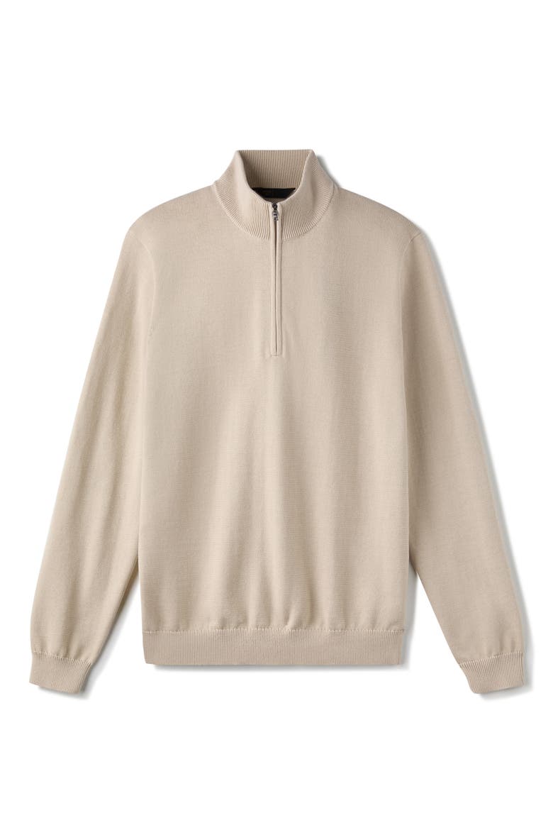 Commuter Quarter Zip Sweater, Alternate, color, BONE