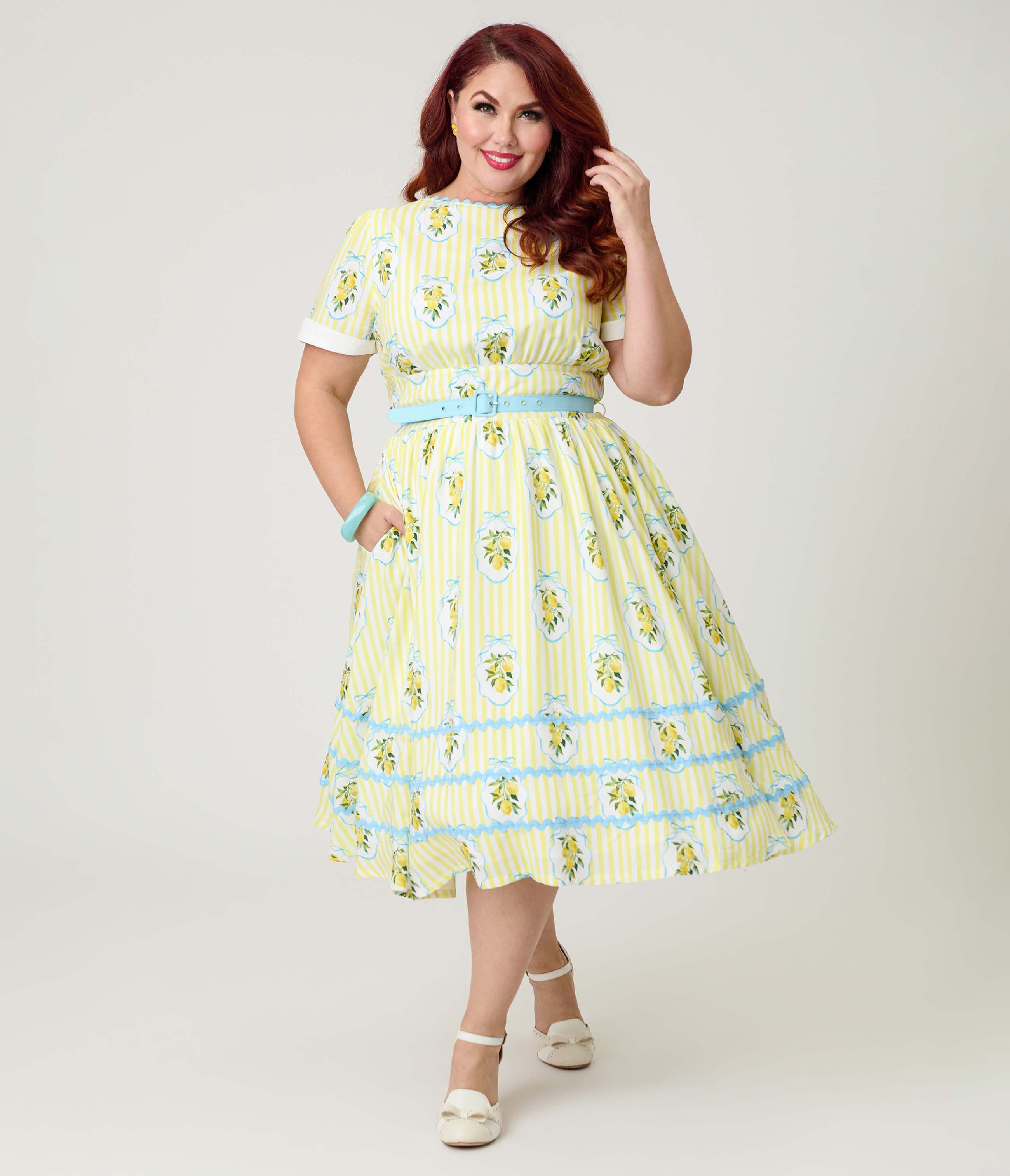 selected Yellow Stripe W/ Lemon Print