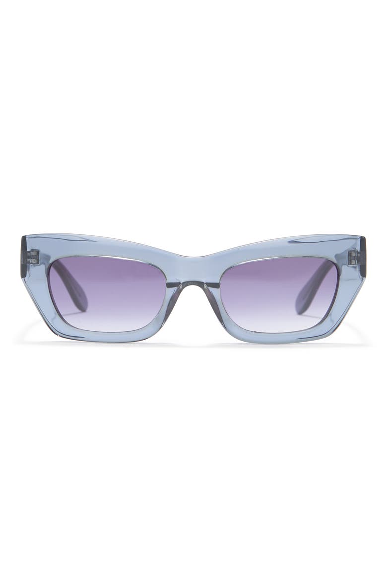 57mm Chunky Kitten Sunglasses, Main, color, SLATE BLUE