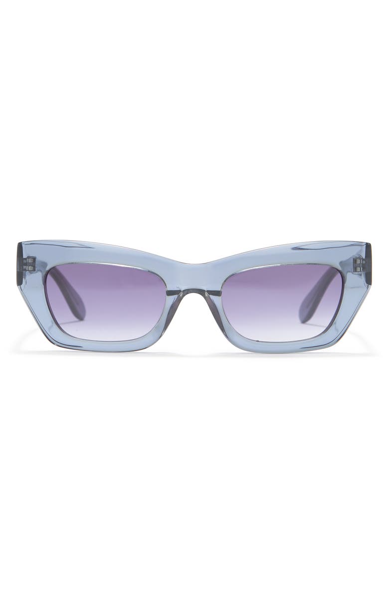 BCBG 57mm Chunky Kitten Sunglasses, Main, color, Slate Blue