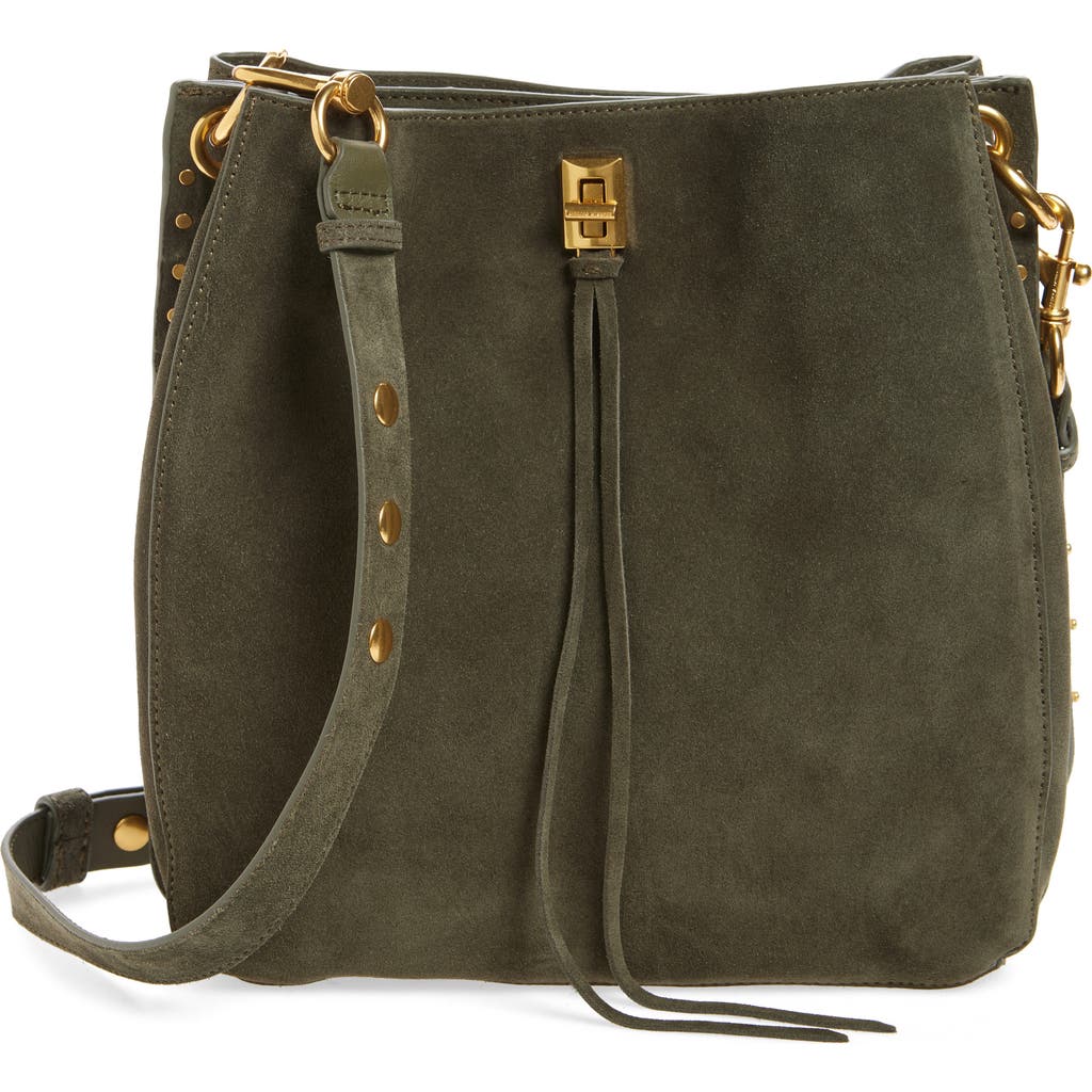 Rebecca Minkoff Darren Deerskin Leather Shoulder Bag In Moss