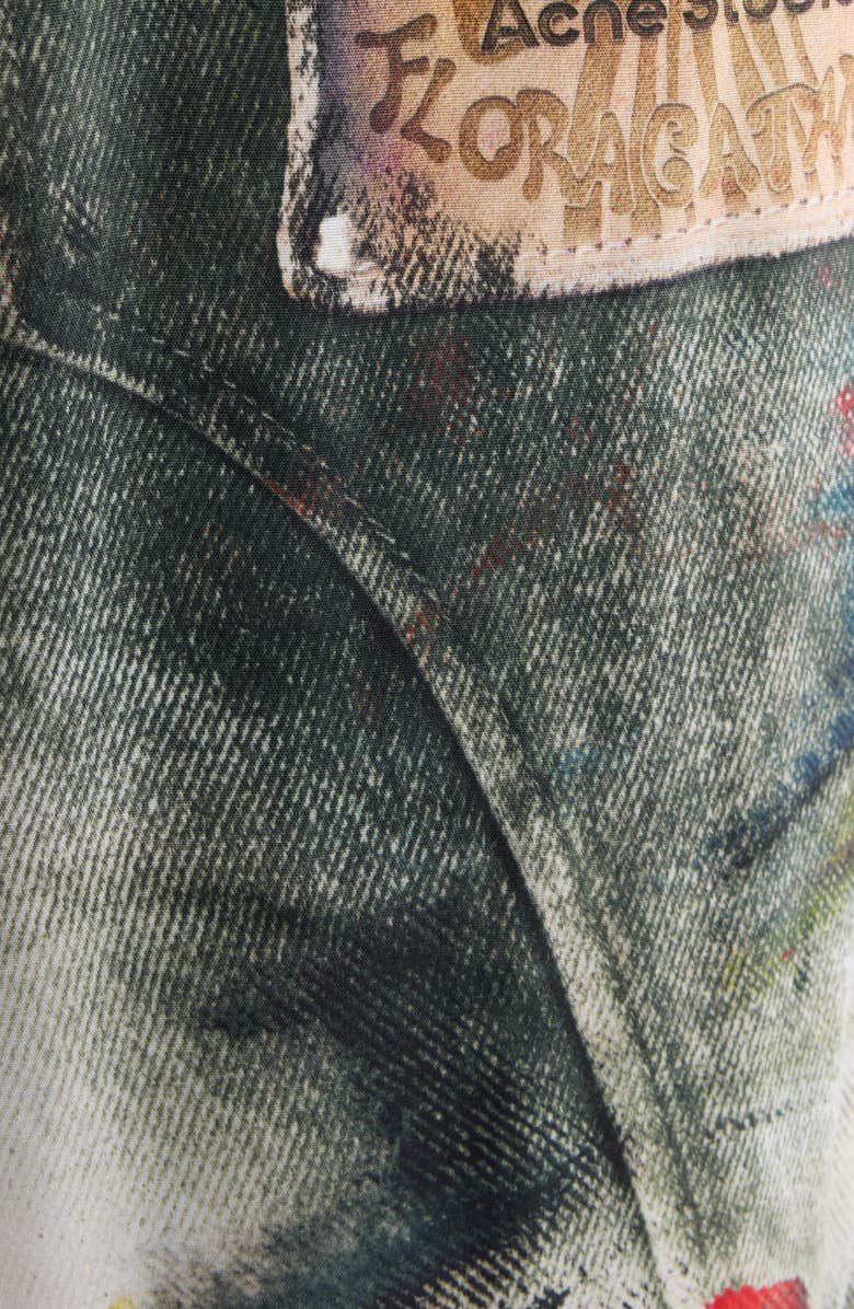 Acne Studios Ruxer Paint Print Shorts, Alternate, color, White Multicolor