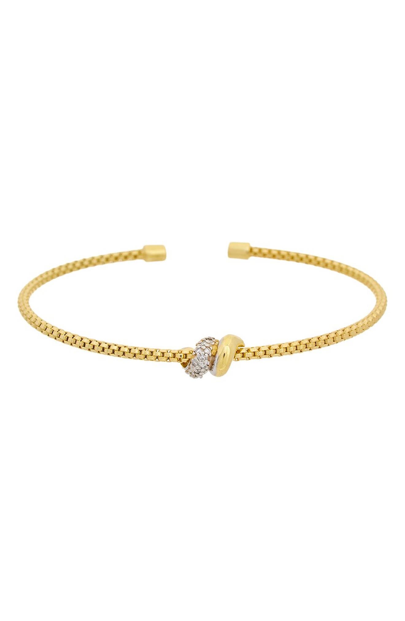 Mesh Diamond Knot Cuff Bangle