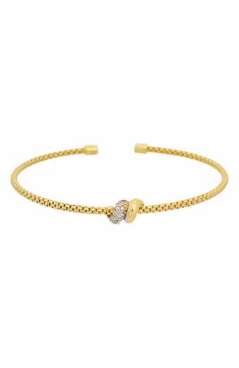 Mesh Diamond Knot Cuff Bangle