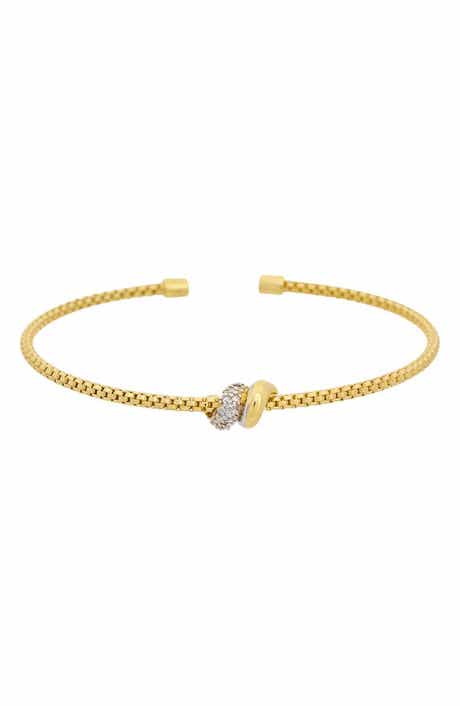 Mesh Diamond Knot Cuff Bangle