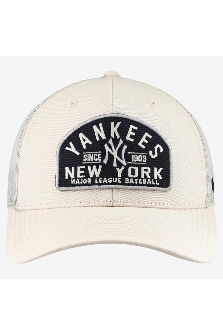 Men's '47  Cream New York Yankees Leland Adjustable Trucker Hat, Alternate, color, Cream