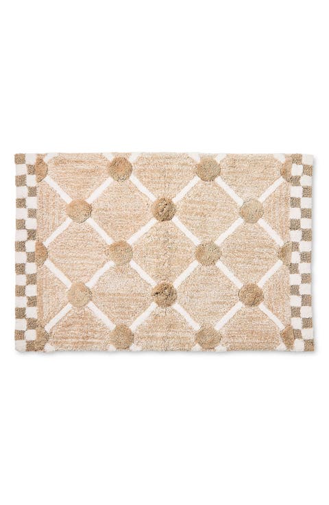 Lattice Dot Bath Rug