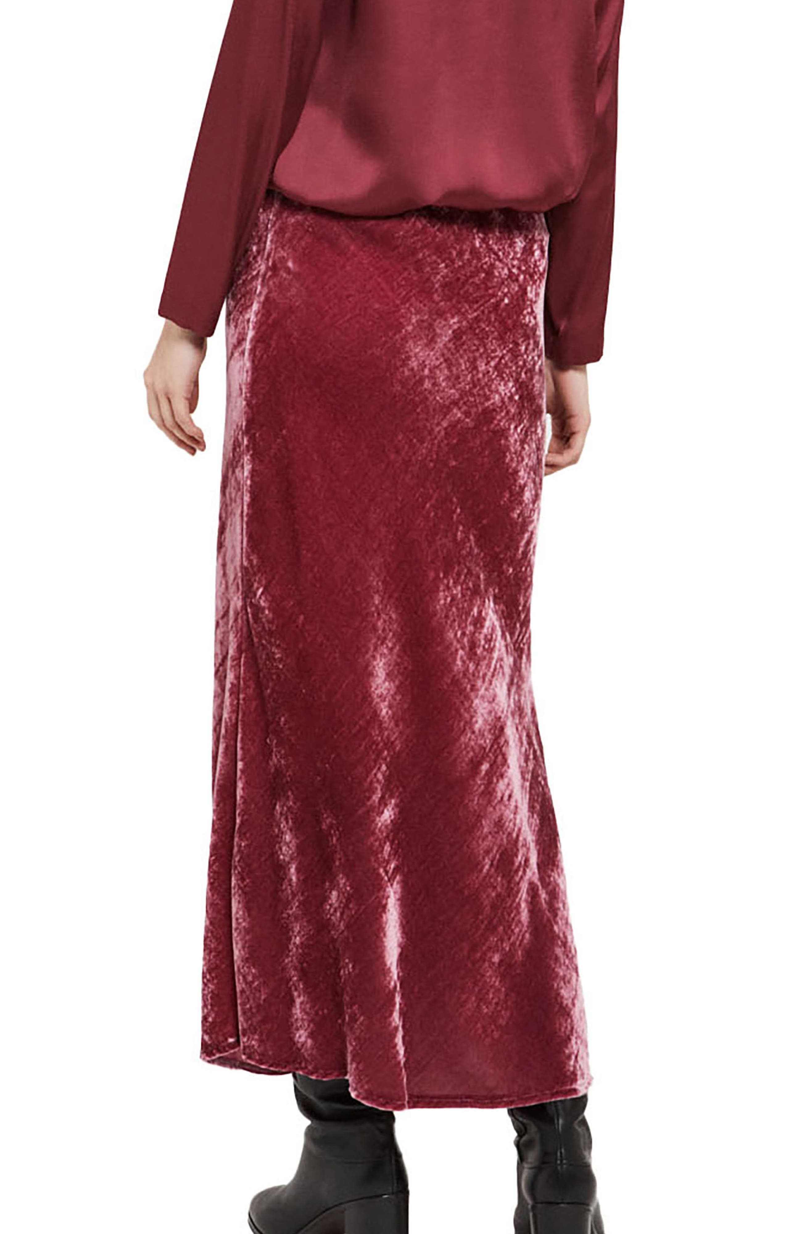 Soft Velvet Midi Skirt - image 4