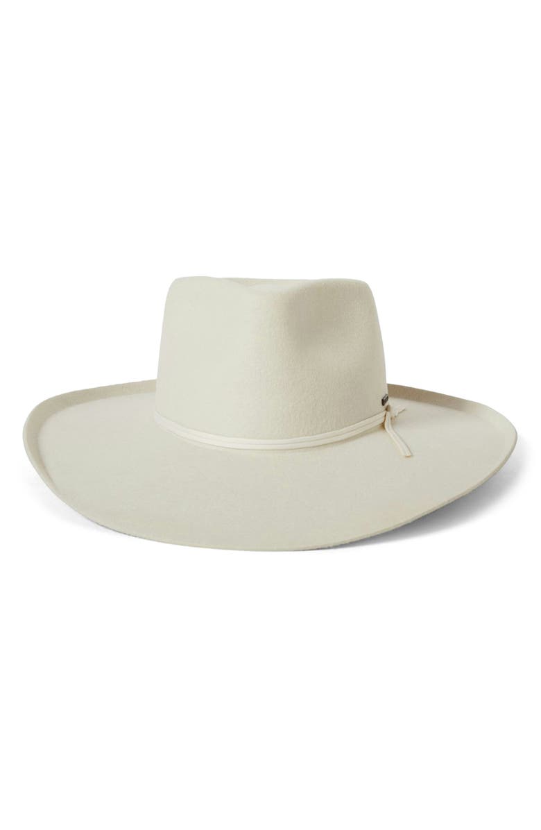 Brixton Marlow Wool Felt Rancher Hat, Alternate, color, Off White