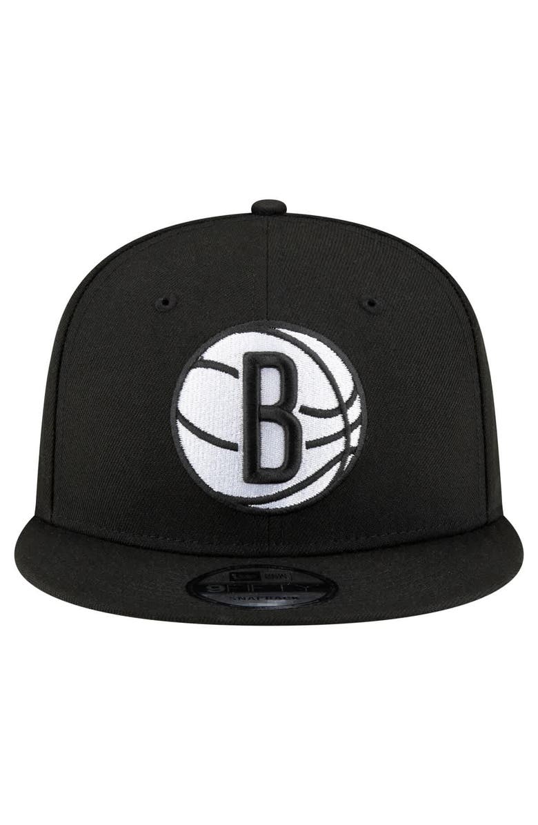 New Era Men's New Era  Black Brooklyn Nets 9FIFTY Snapback Hat, Alternate, color, 