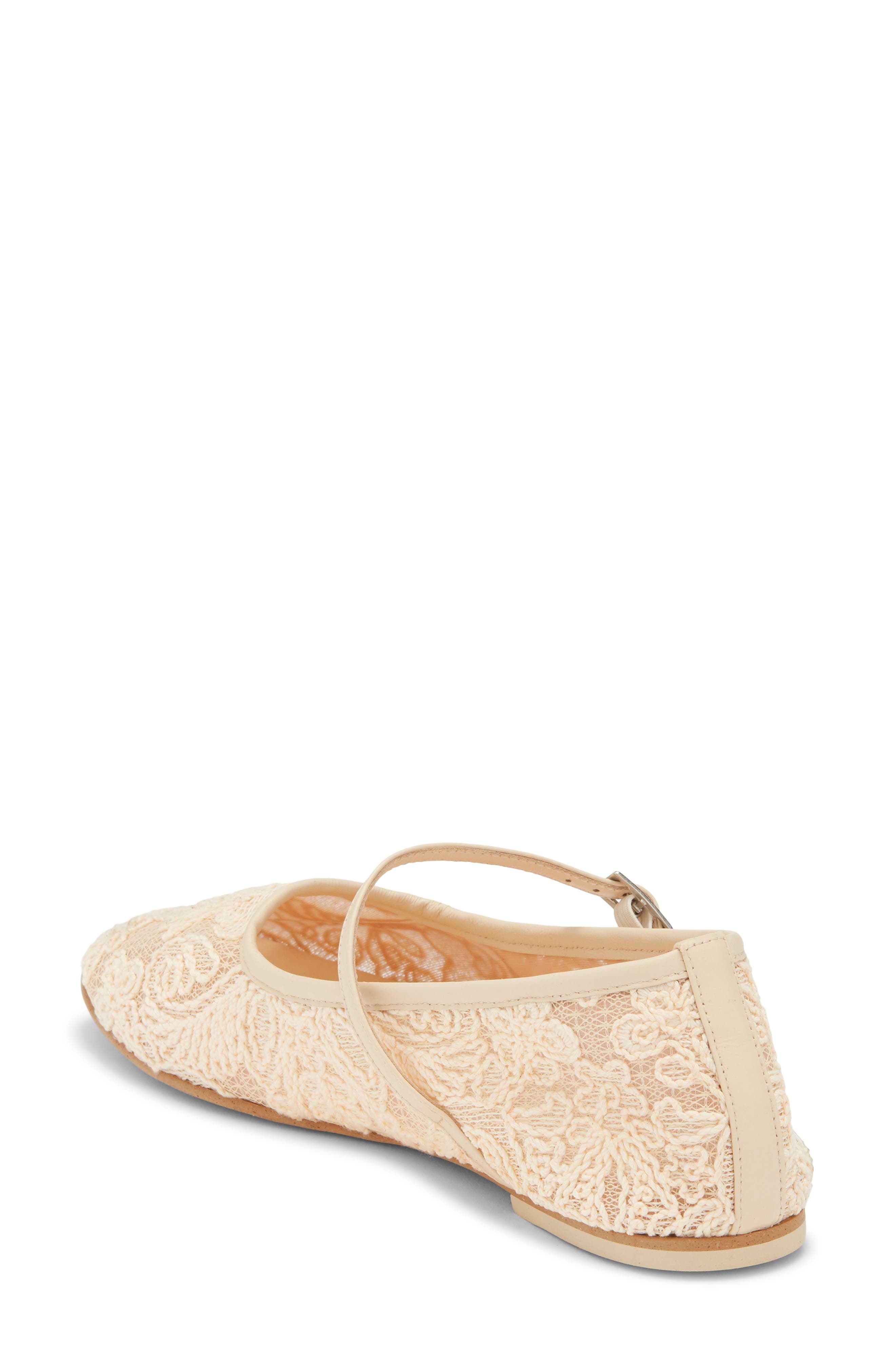 Freda Salvador Laurel Mary Jane, Alternate, color, Vanilla Jacquard Mesh