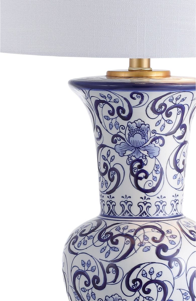 JONATHAN Y Leo 28.5" Chinoiserie LED Table Lamp, Blue/White, Alternate, color, Blue/White