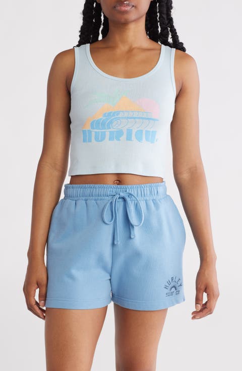 Palm Peaks Cotton Graphic Tank