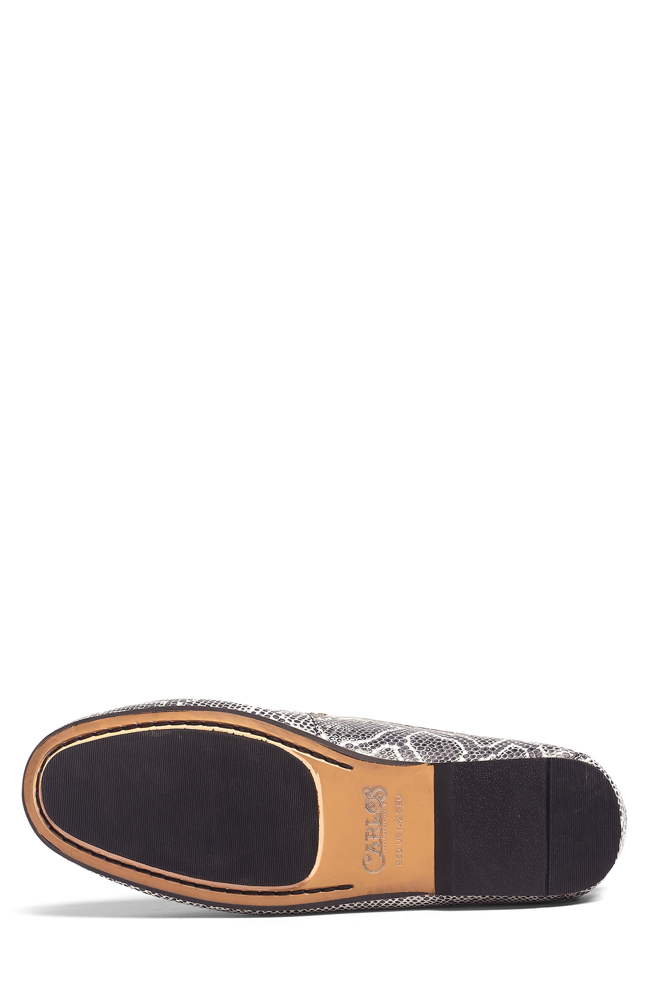 CARLOS SANTANA Hector Snake Embossed Leather Mule, Alternate, color, White/ Black