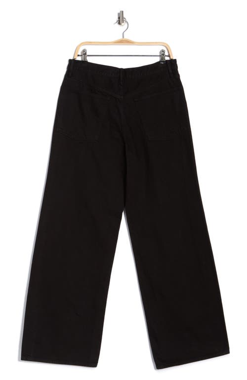Buck Mason Jet Set High Waist Wide Leg Jeans In Black