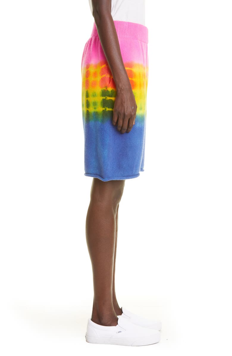 The Elder Statesman Half Light Tie Dye Cashmere Shorts, Alternate, color,