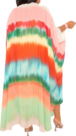 Smocked Puff Sleeve Cotton Blend Dress