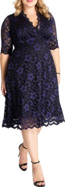 Kiyonna Mon Cheri Lace Cocktail Dress