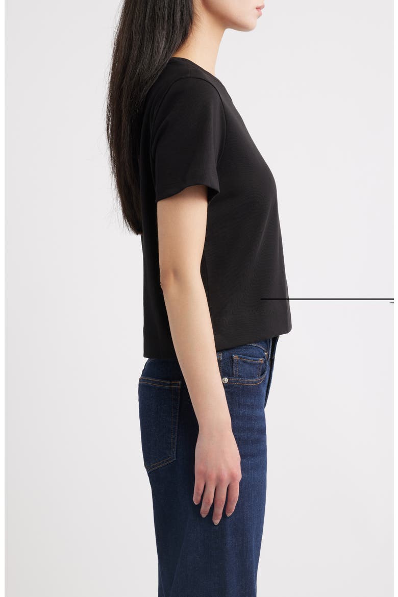 The Boxy Crop T-Shirt, Alternate, color, BLACK