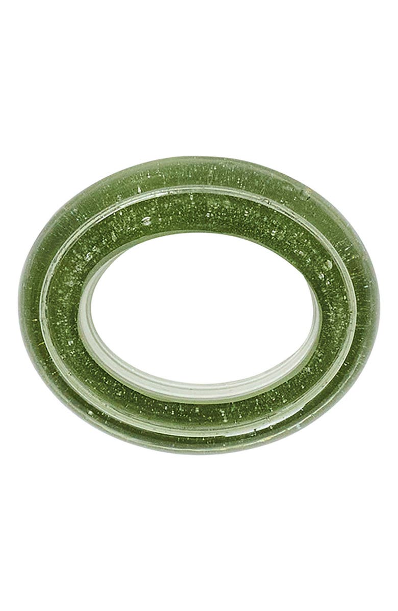 Juliska Provence Set of 4 Napkin Rings, Alternate, color, Basil