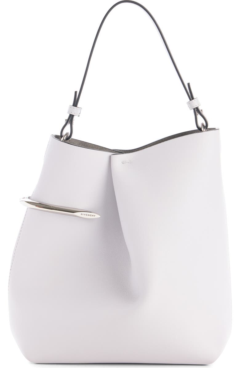 Givenchy Mini Pinch Me Leather Tote, Main, color, 057-Cloud Grey