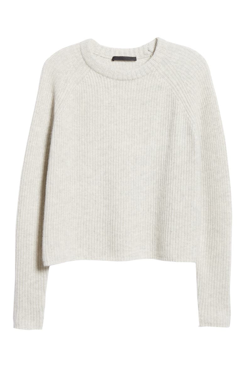 Cashmere Fisherman Sweater, Alternate, color, GREY